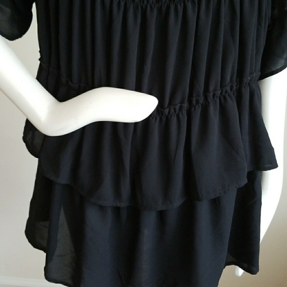 INC International Concepts Ruched Ruffled Top New - Picture 6 of 7